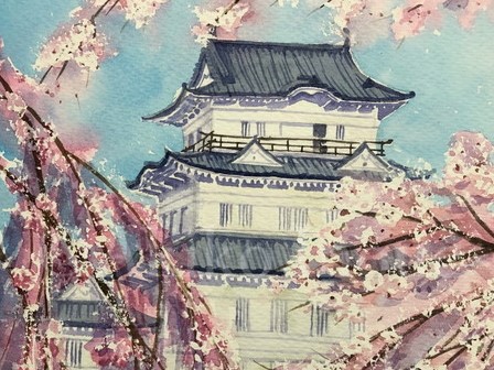 お城が好き！ パート1・小田原城 - Akiko Inoue Watercolor - Atelier